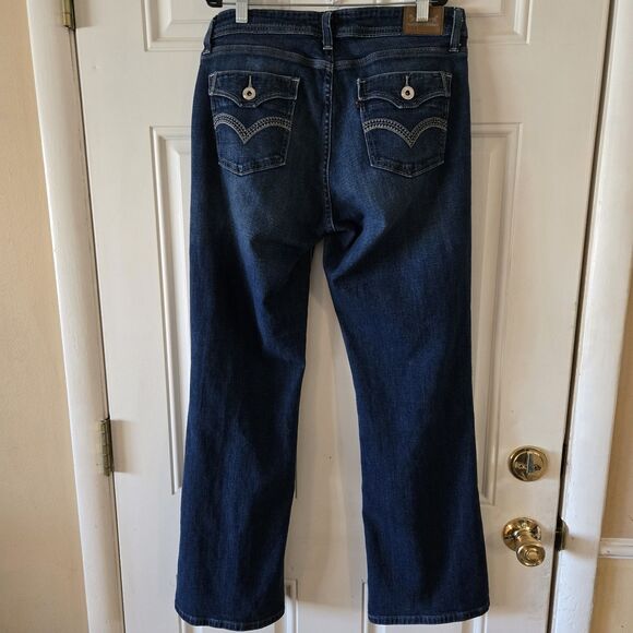 Levi's 529 Curvy Fit Bootcut Women Dark Wash Jeans Size 10 (31x31) Stretchy Y2K - Picture 2 of 7